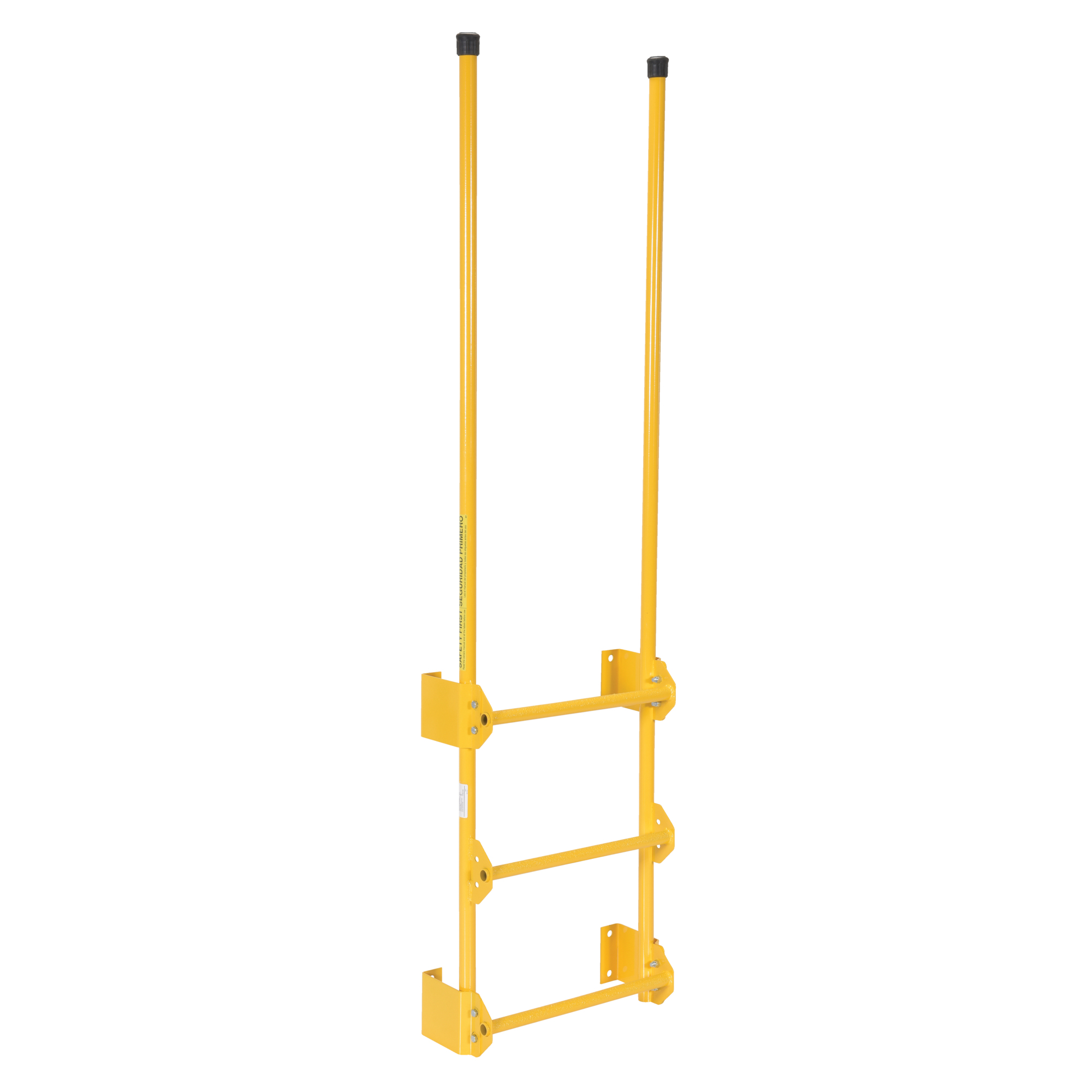 Vestil Walk-Through Dock Ladder - 3 Steps, Yellow, 300-Lb. Capacity, Slip-Resistant, Model# DKL-3